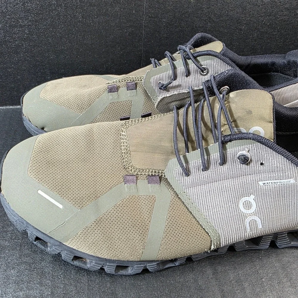 On Cloud Cloudflyer Waterproof Mens Running Shoes Olive Black 59.98840 Size 12